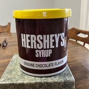 Hershey syrup cookie jar.